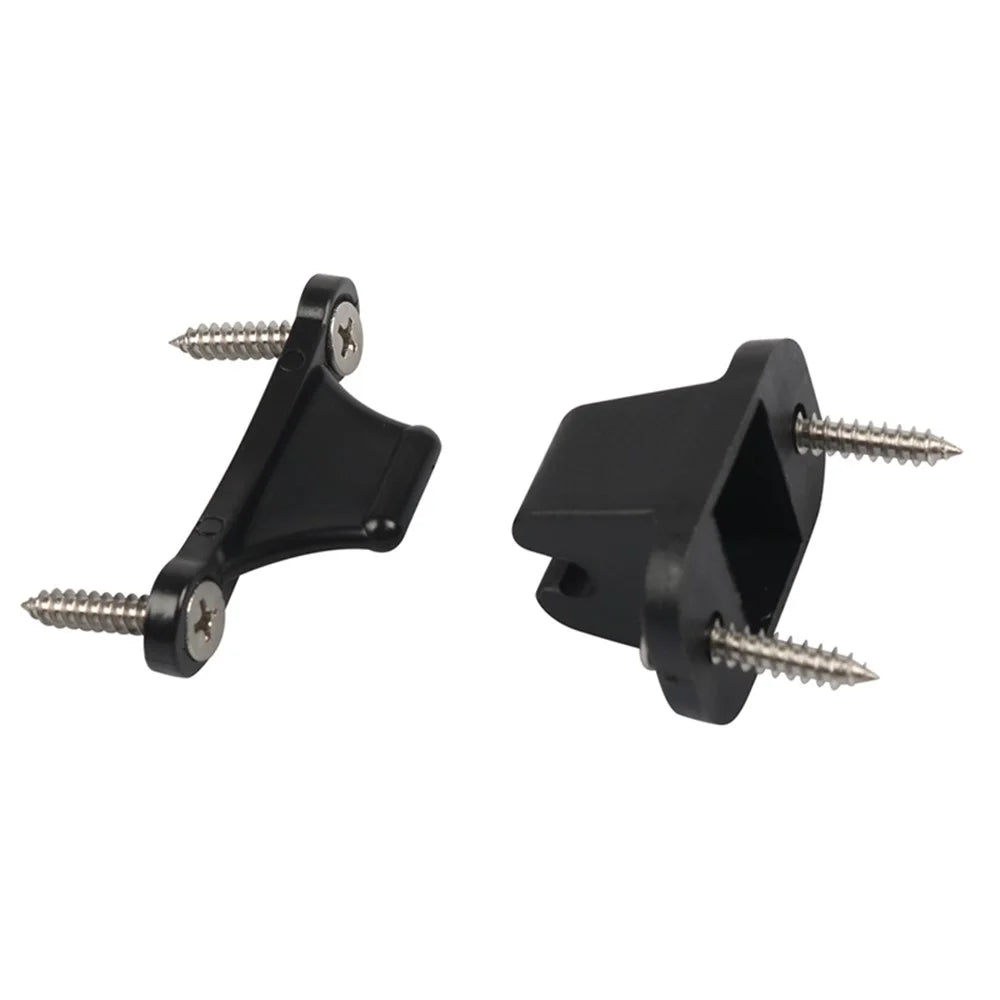 A8624 2Pair Black Door Retainer Kit for Camper RV Motorhome T-Shape Door Stop Retaining Catch Holder Set with Screws #2-2 - 6