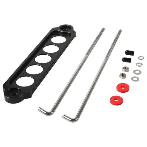 A8681 Aluminum Alloy Car Battery Holder Bracket Vehicles Trucks Battery Mount Bracket (Hook Length 250) - Black - 1