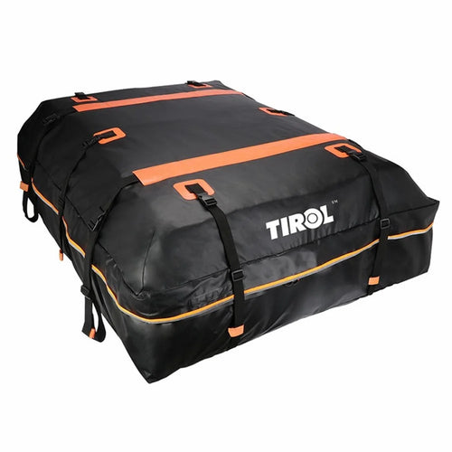 TIROL T26967 20-inch Car SUV Roof Bag 500D PVC Vehicle Roof Luggage Storage Bag Rainproof Cargo Bag - Orange - 1
