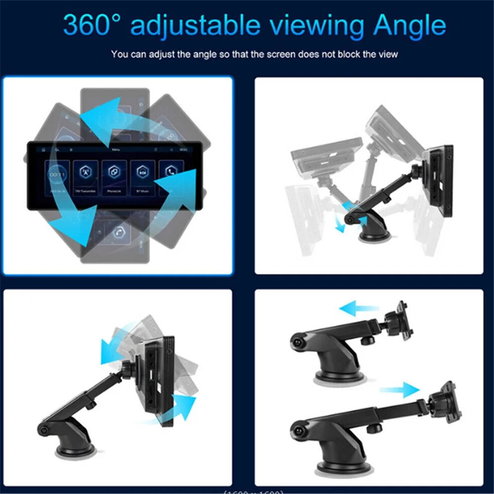 W912A 10.26-inch HD Portable Video Car Player with 2 Stand, AUX Cable, View Angle Adjustable Mirror Link Car Monitor - 2