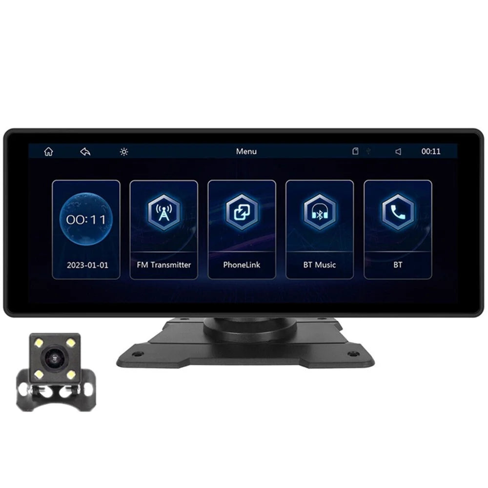W912B 10.26-inch HD Video Car Player with 8-LED Rear-View Camera Portable Bluetooth-compatible Car Monitor Support Mirror Link - 1