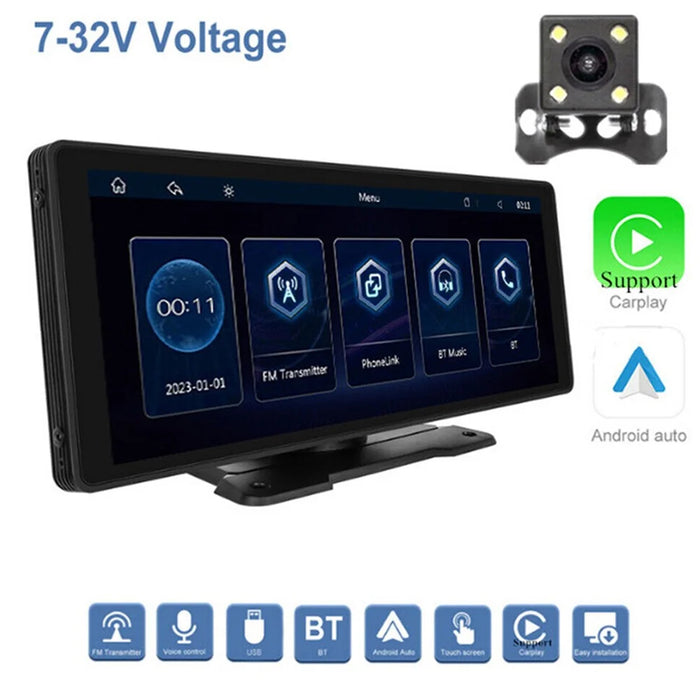 W912B 10.26-inch HD Video Car Player with 8-LED Rear-View Camera Portable Bluetooth-compatible Car Monitor Support Mirror Link - 2