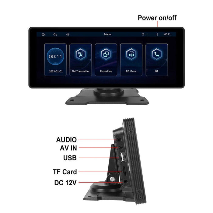 W912B 10.26-inch HD Video Car Player with 8-LED Rear-View Camera Portable Bluetooth-compatible Car Monitor Support Mirror Link - 4