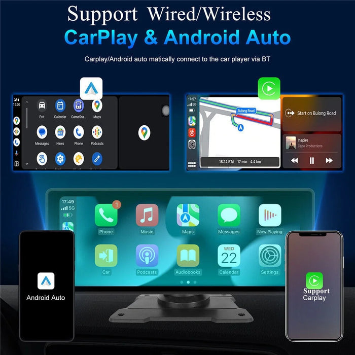 W912B 10.26-inch HD Video Car Player with 8-LED Rear-View Camera Portable Bluetooth-compatible Car Monitor Support Mirror Link - 6