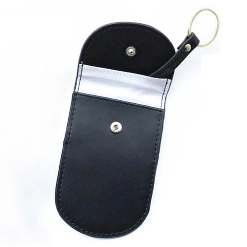 Car Key Signal Blocking Pouch Anti-theft RFID Blocking Genuine Cow Leather Car Keys Case Holder - 1