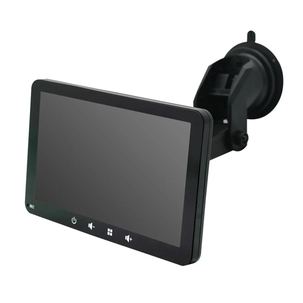 W507D 7-inch HD Touch Display Portable Car Play with 12-LED Camera, 2.4GHz WiFi Car Monitor, Suction Holder - 7
