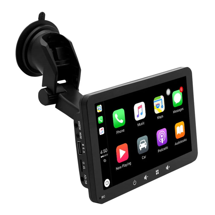 W507B 7-inch HD Touch Screen Car Play 2.4GHz WiFi Portable Car Stereo with Suction Holder - 1
