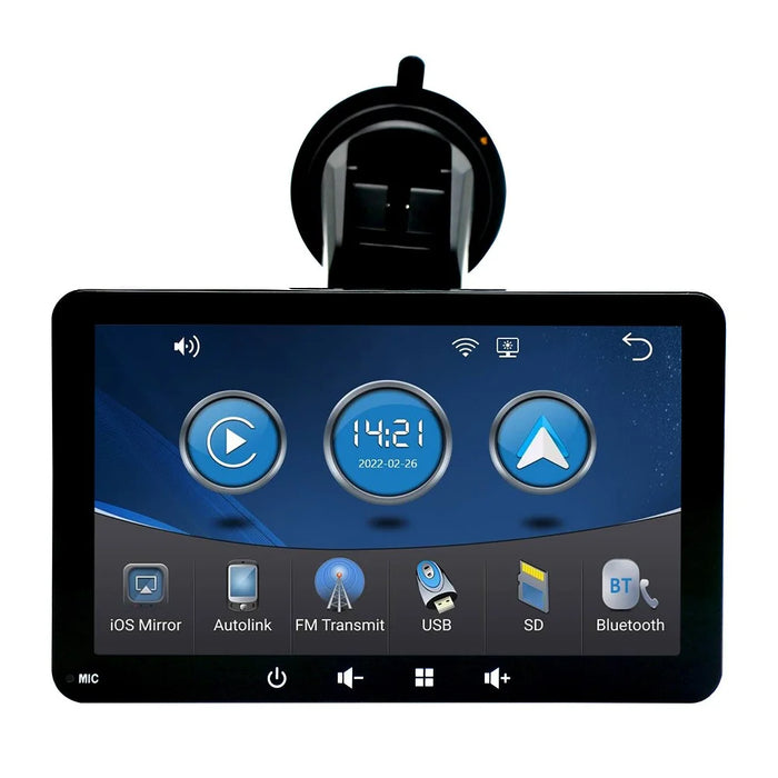 W507B 7-inch HD Touch Screen Car Play 2.4GHz WiFi Portable Car Stereo with Suction Holder - 2