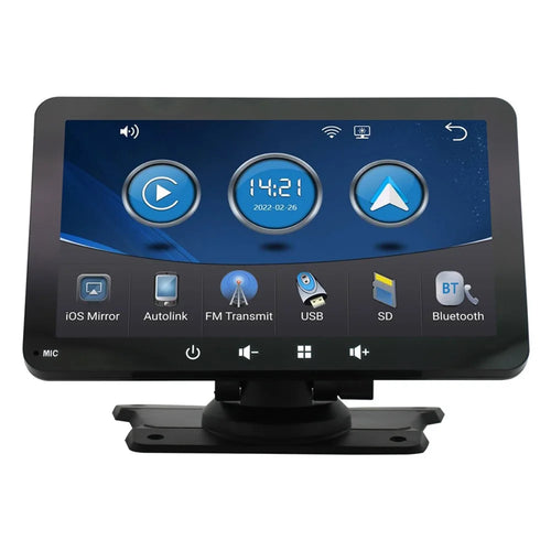 W507A 7-inch HD Touch Screen Car Play 2.4GHz WiFi Potable Car Stereo with Mirror Link Android Auto, Flat Stand - 1