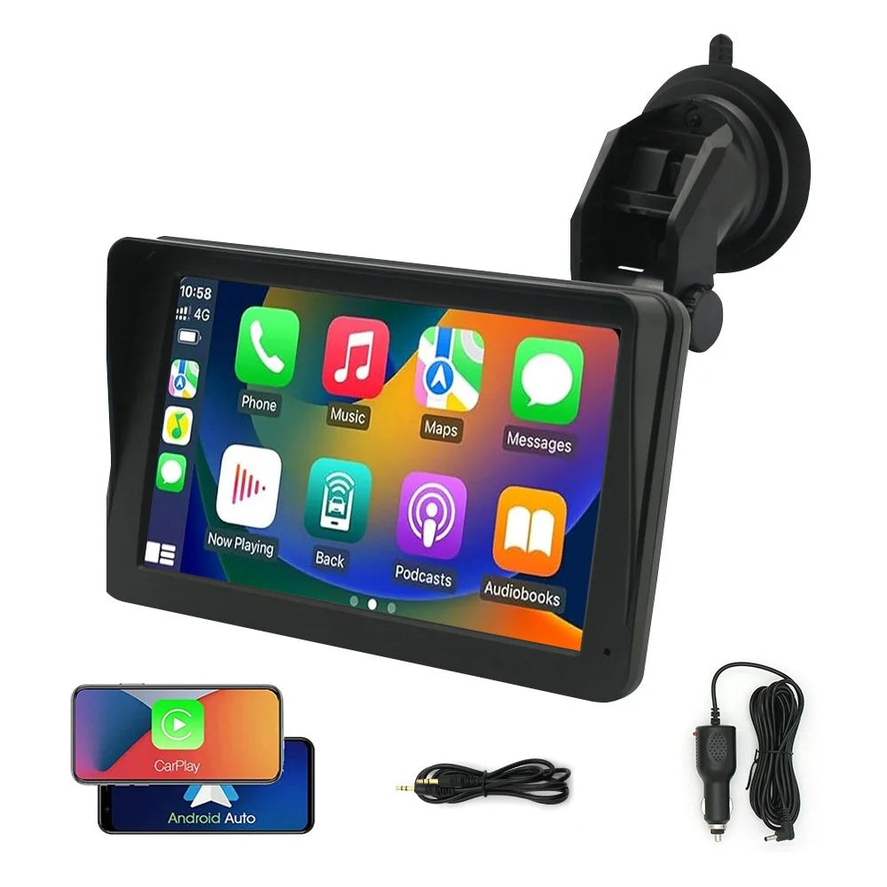 W506A 7-inch HD Touch Screen Car Play Mirror Link Android Auto Potable Car Stereo with FM Radio Function - 1