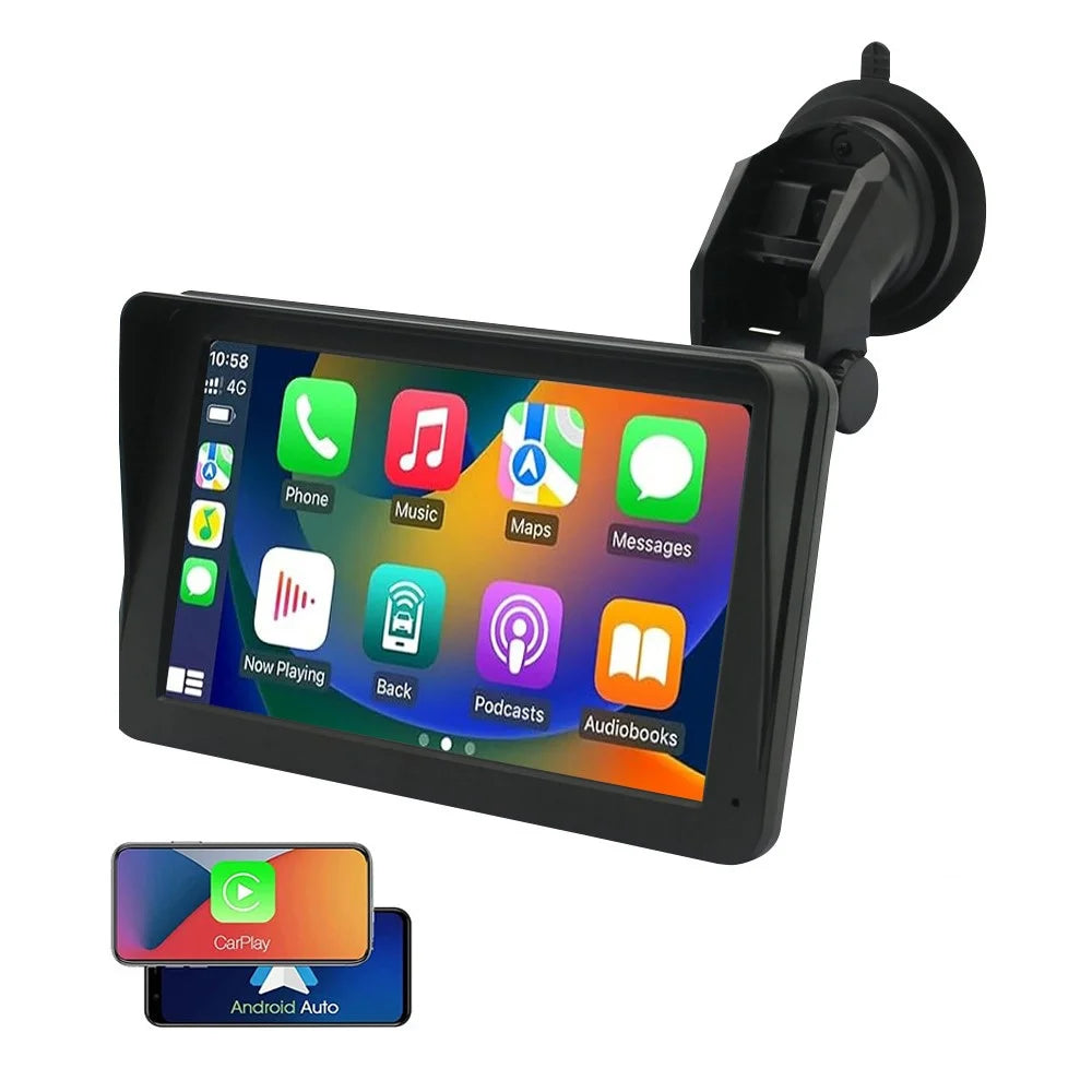W506C 7-inch HD Touch Display Car Play with AHD Camera, Portable Car Stereo Support Mirror Link Android Auto - 2