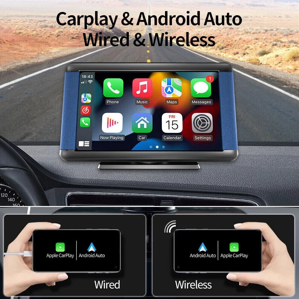 W503A 7.0-inch HD Display Wireless / Wired Car Play Android Auto Portable Car Stereo Support Mirror Link, Bluetooth-compatible - 4