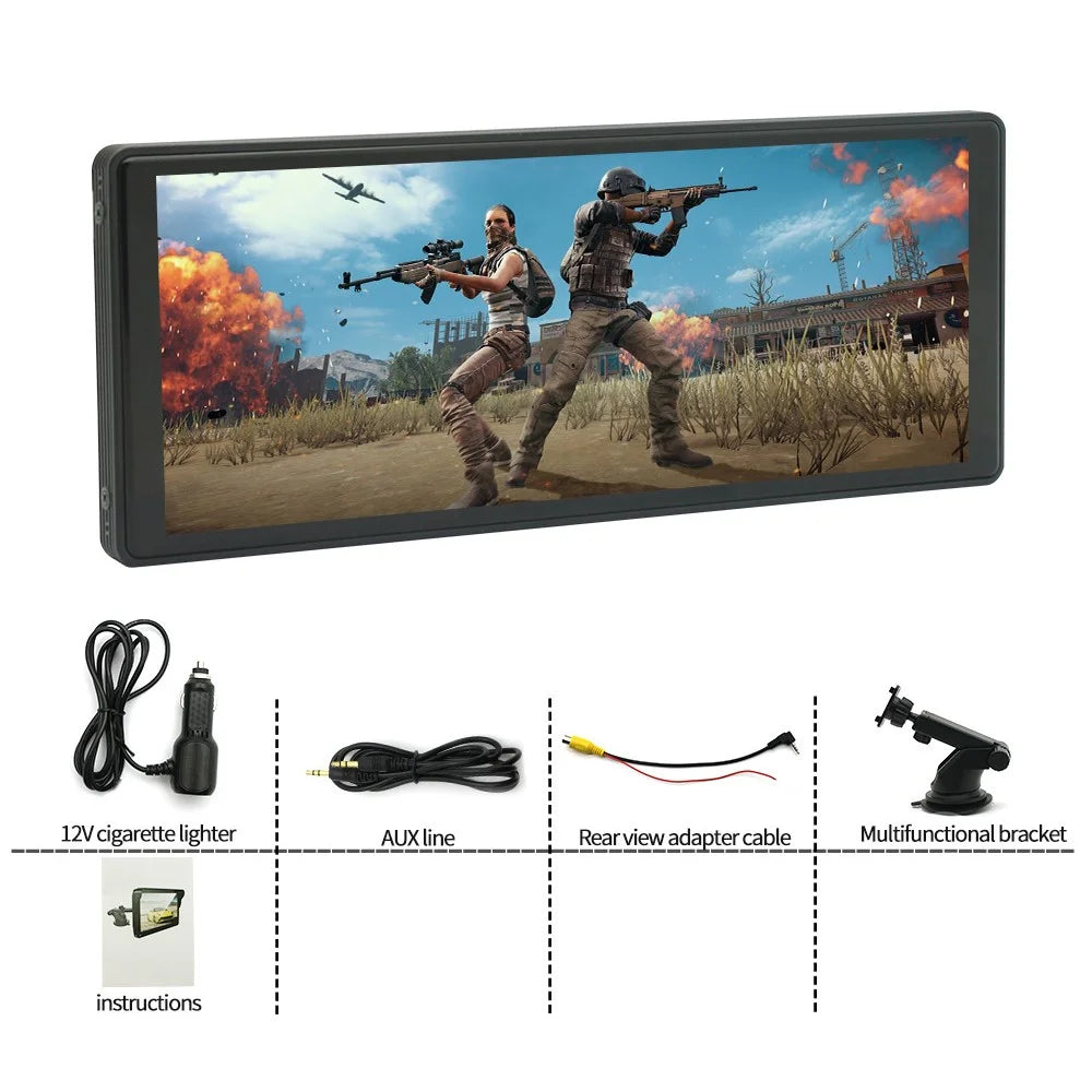 W508A 9.36-inch Display Car Play with Suction Cup Mount, Portable Bluetooth-compatible Car Stereo Support USB-Disk, TF Card - 7