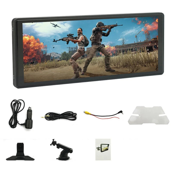 W508B 9.36-inch Display Car Play with 2 Mount Stand, Mirror Link Portable Car Stereo Support Bluetooth, USB-Disk, TF Card - 1