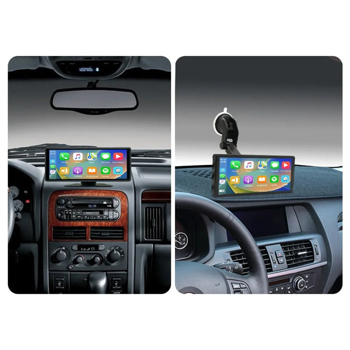 W508B 9.36-inch Display Car Play with 2 Mount Stand, Mirror Link Portable Car Stereo Support Bluetooth, USB-Disk, TF Card - 4