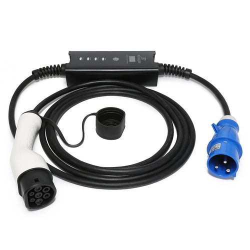 EU / UK Plug 32A New Energy Electric Vehicle Portable Charger with 5m Cable - 1
