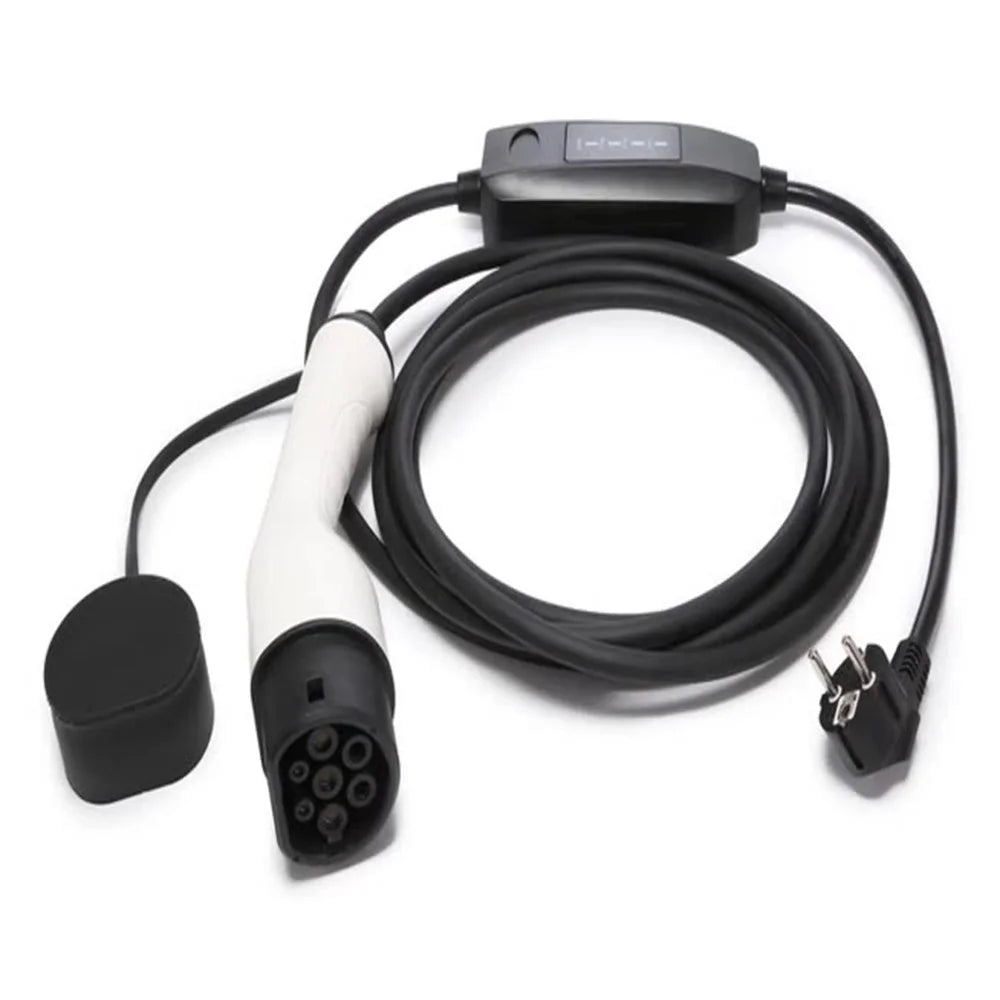 EU Plug 5m Cable Portable Charger for New Energy Electric Vehicle - 13A - 2