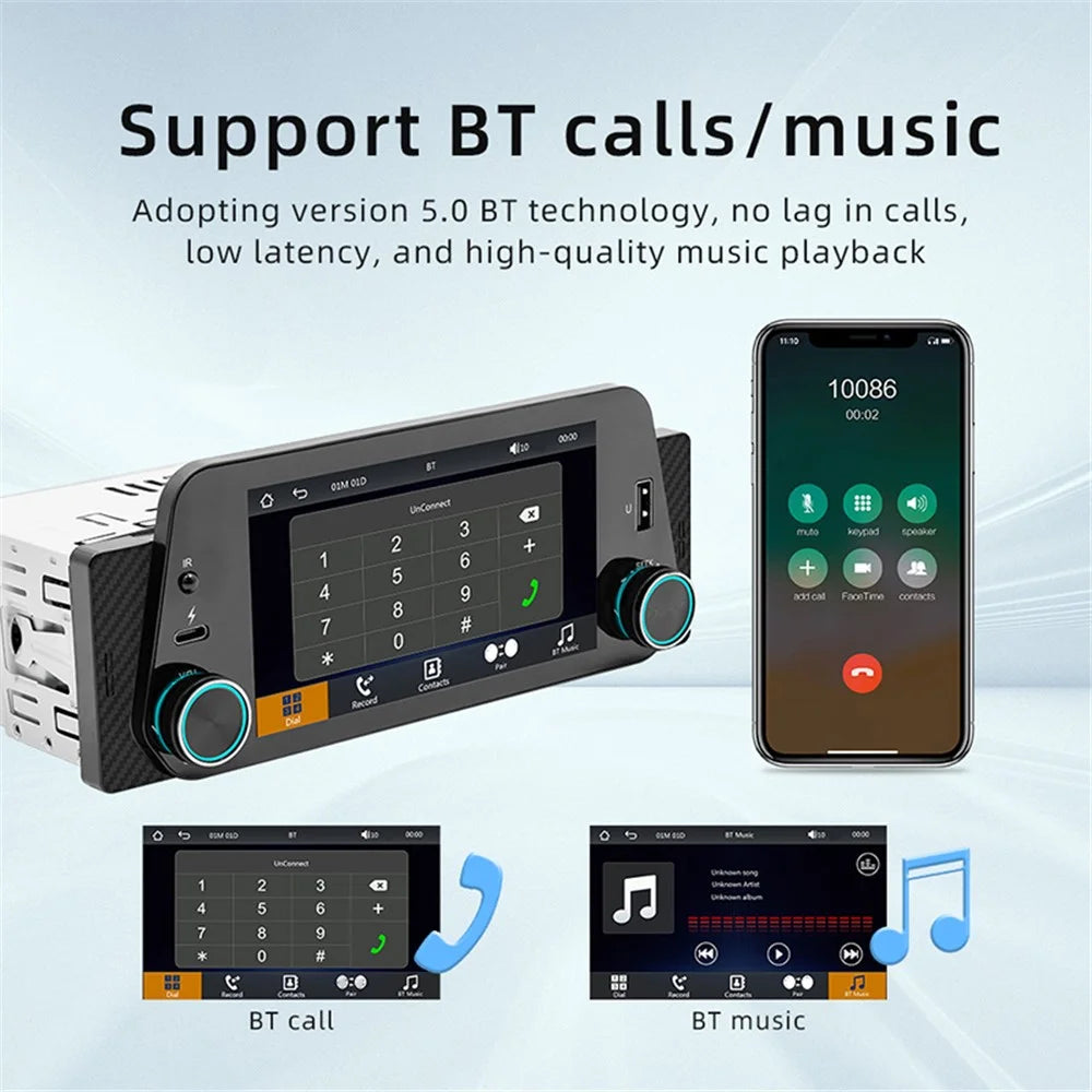 F152W 5-inch Car MP5 Player Wireless CarPlay Android Auto Reverse Image Display - 5