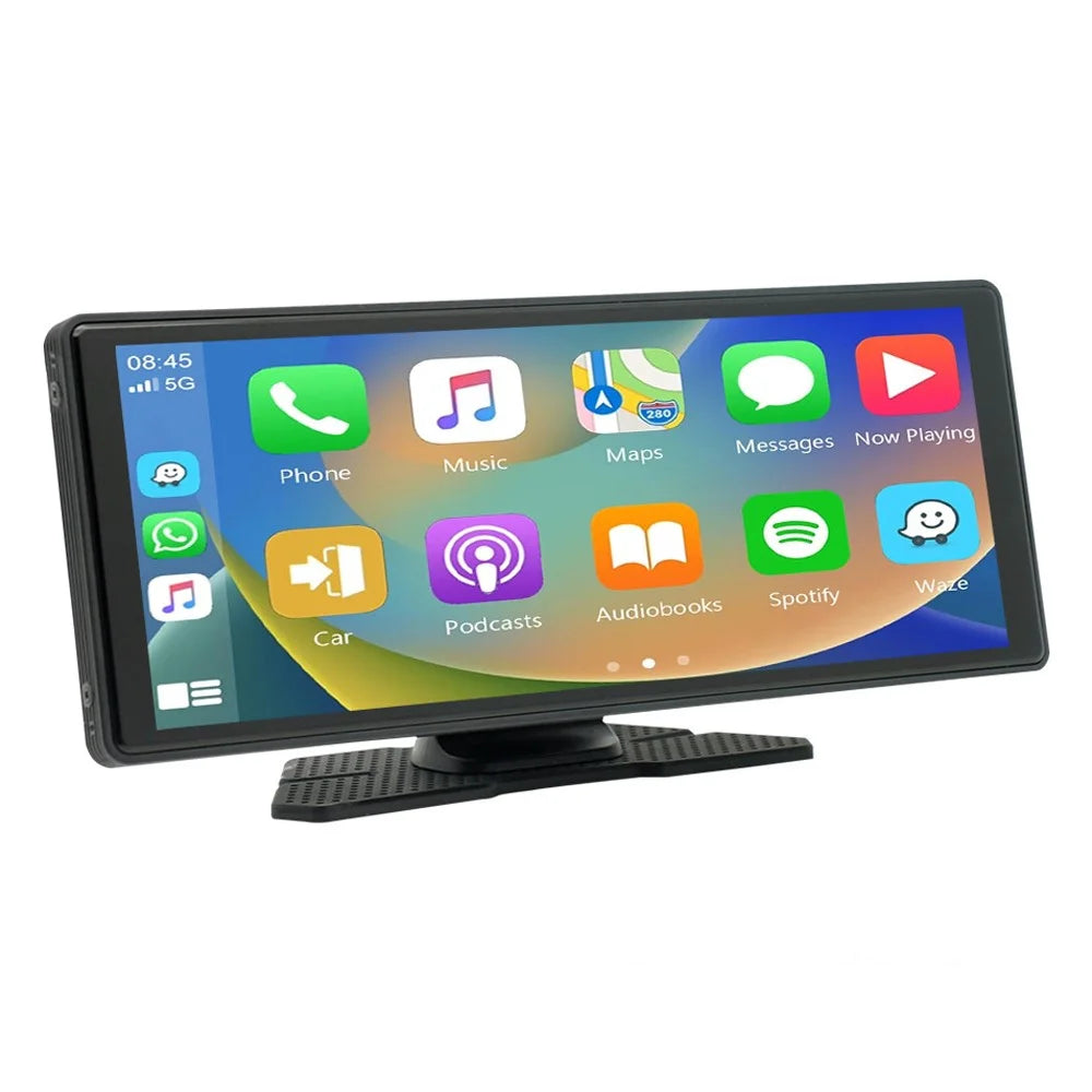 W508D 9.36-Inch Portable Car Play Display with Dual Brackets and AHD Camera - 1
