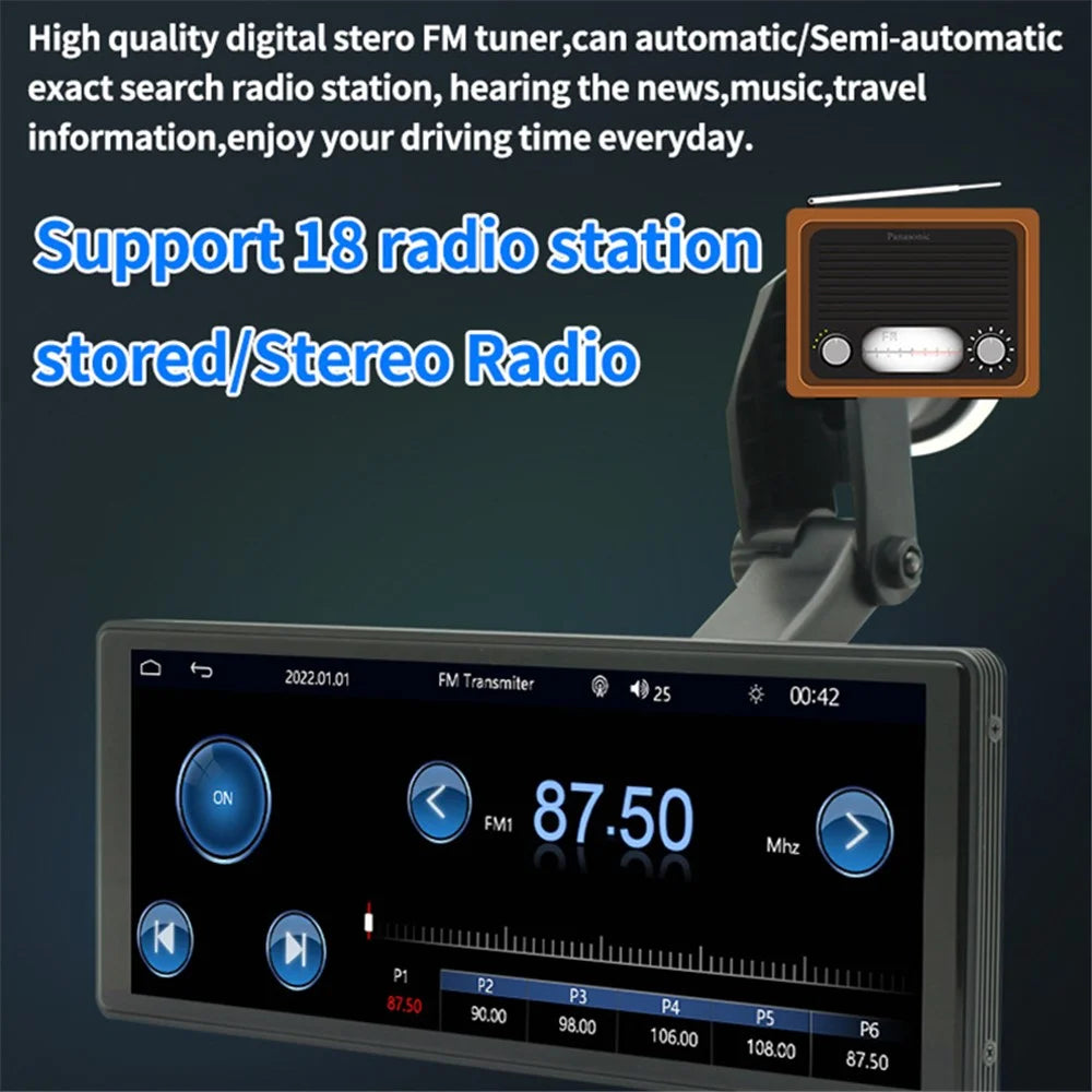 W508D 9.36-Inch Portable Car Play Display with Dual Brackets and AHD Camera - 6