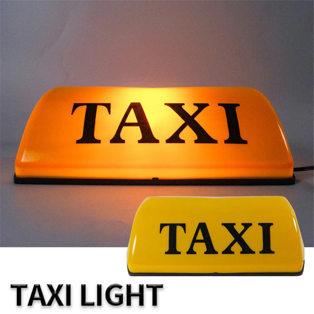 CARFU AC-777A 12V Universal Magnetic Taxi Roof Light PP Taxi LED Lamp - Yellow - 2