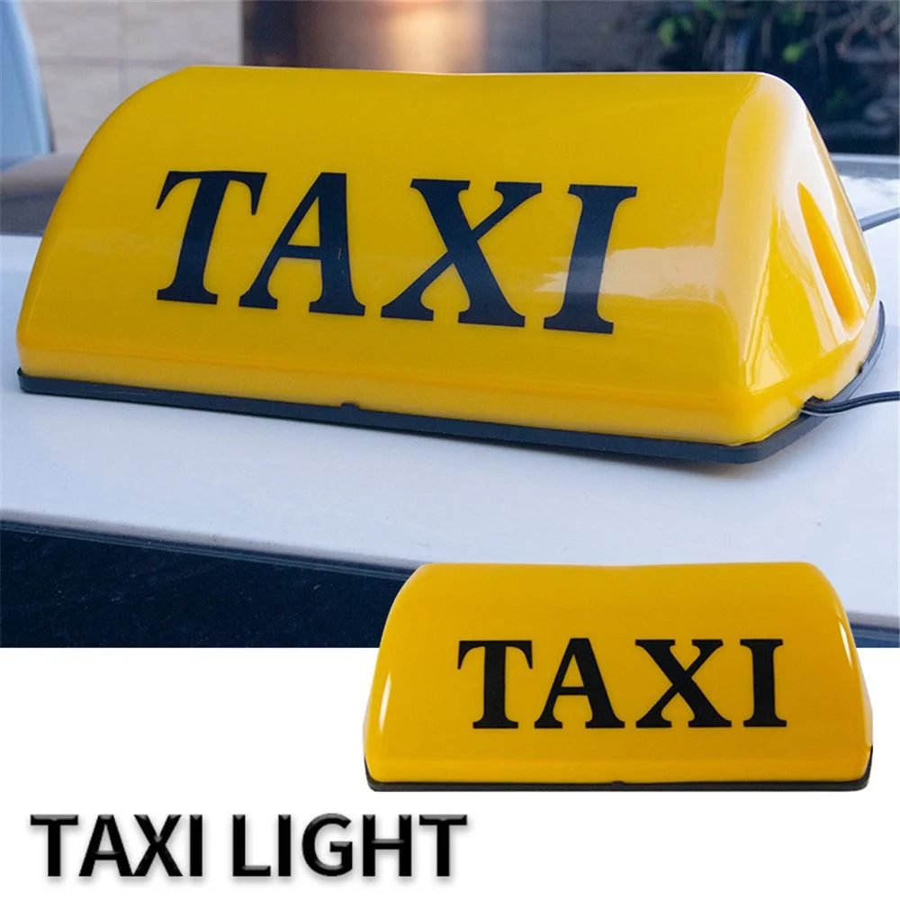 CARFU AC-777A 12V Universal Magnetic Taxi Roof Light PP Taxi LED Lamp - Yellow - 3