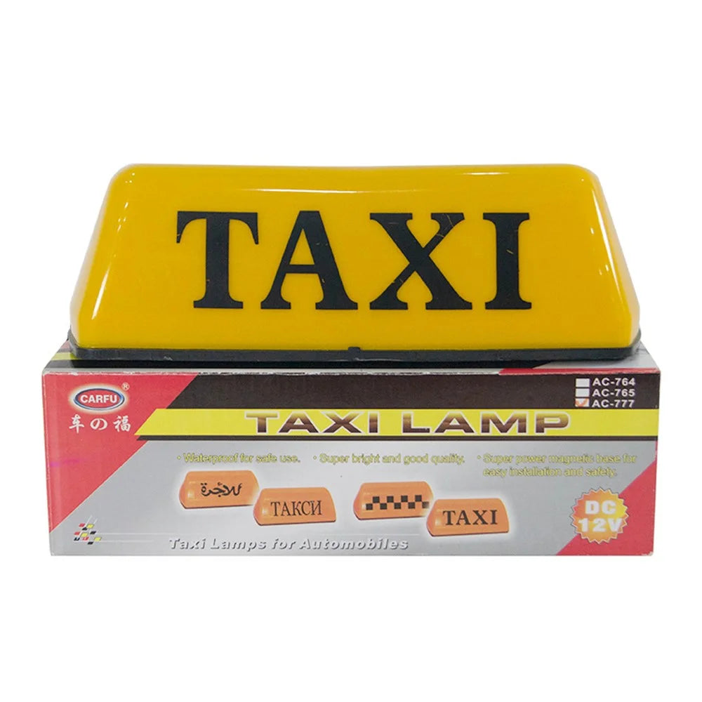 CARFU AC-777A 12V Universal Magnetic Taxi Roof Light PP Taxi LED Lamp - Yellow - 5