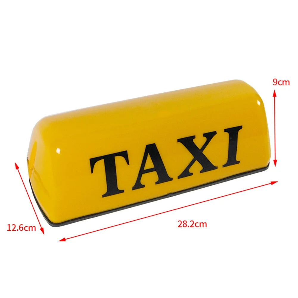 CARFU AC-777A 12V Universal Magnetic Taxi Roof Light PP Taxi LED Lamp - Yellow - 6