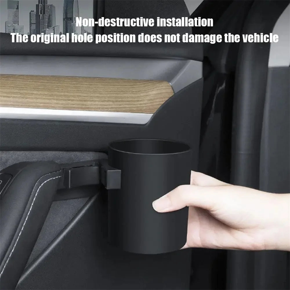 ALZH070 2Pcs For Tesla Model 3  /  Y Car Door Cup Holder Drink Storage Box - 6