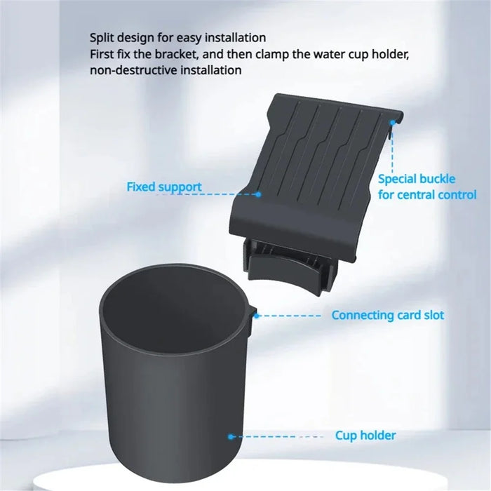 ALZH089 For Model Y  /  3 Car Dashboard Water Bottle Holder ABS Coffee Cup Holder - 4