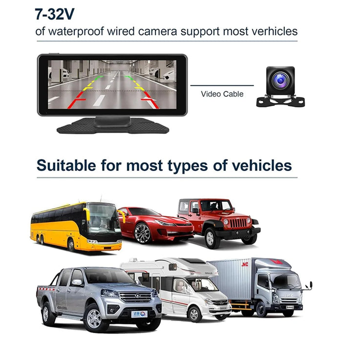 W513A 6.86-Inch HD Display Car Play Portable Car Radio Bluetooth-compatible Screen - 4
