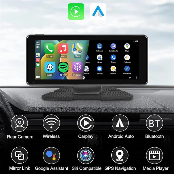 W513B 6.86-Inch HD Car Play with 12LED Camera Portable Car Radio Bluetooth-compatible Screen - 3