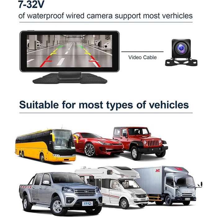 W513B 6.86-Inch HD Car Play with 12LED Camera Portable Car Radio Bluetooth-compatible Screen - 4