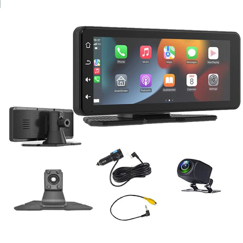 W513C 6.86-Inch HD Car Play Display Screen with AHD Camera Portable Car Radio Player - 1