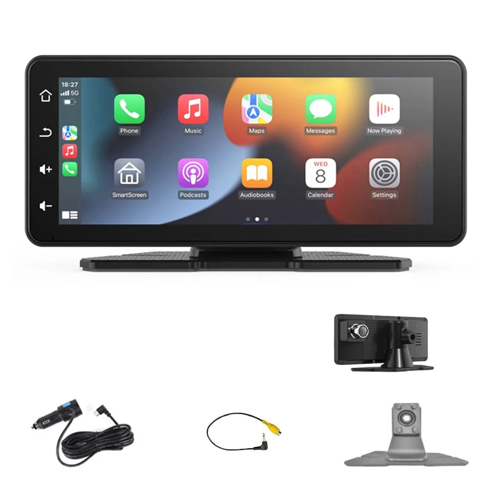 W513D 6.86-Inch HD Car Play Screen Portable Car Radio Display with Recorder - 1