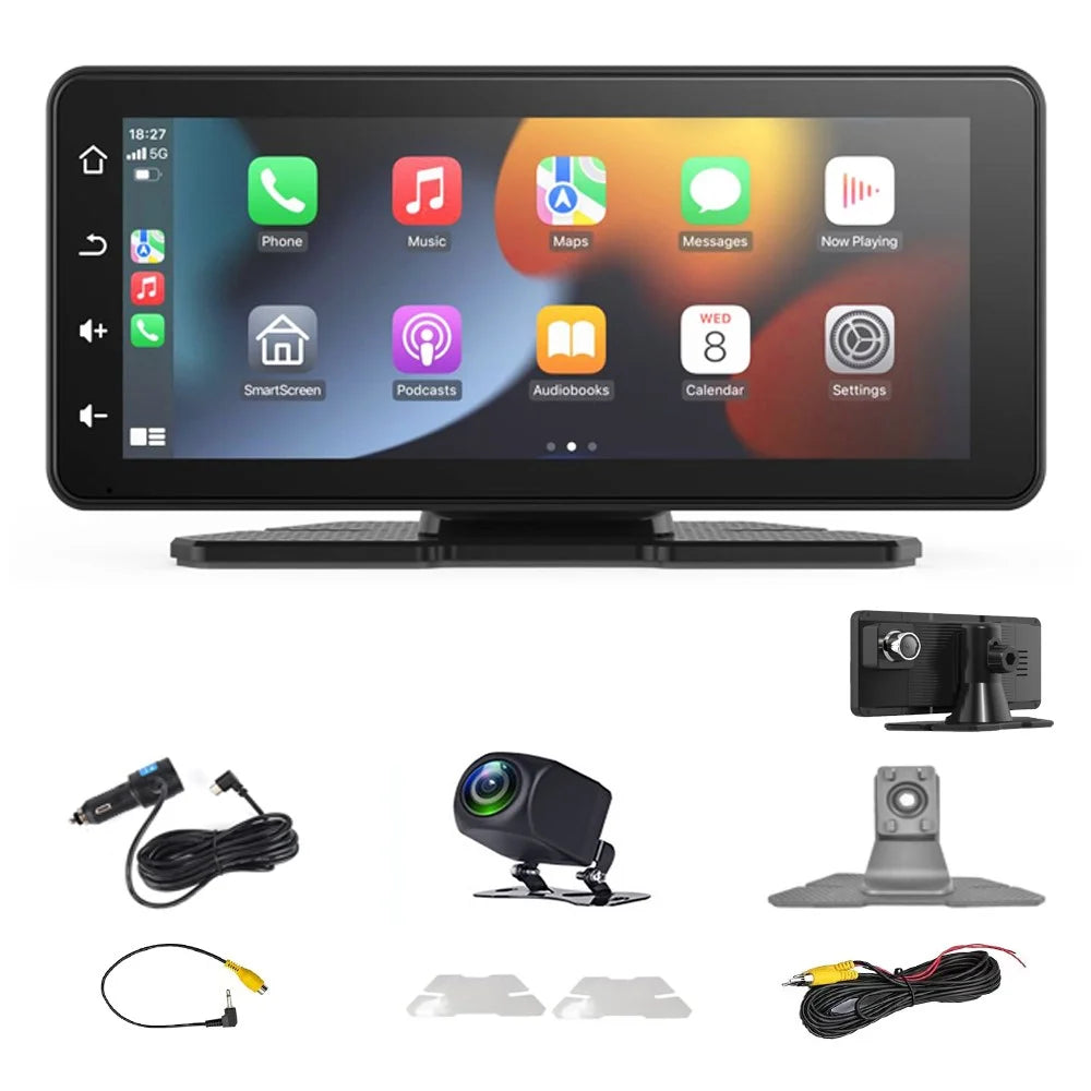 W513F 6.86-Inch Portable Car Player with Recorder, AHD Camera, Support 1080P Front / Rear - 1
