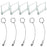 A8062 5Pcs Shaft Locking Lock Pin Square Safety Wire Coupler Retainer with Chain - 1
