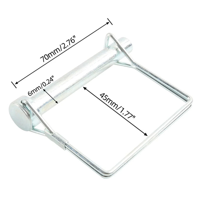 A8062 5Pcs Shaft Locking Lock Pin Square Safety Wire Coupler Retainer with Chain - 7