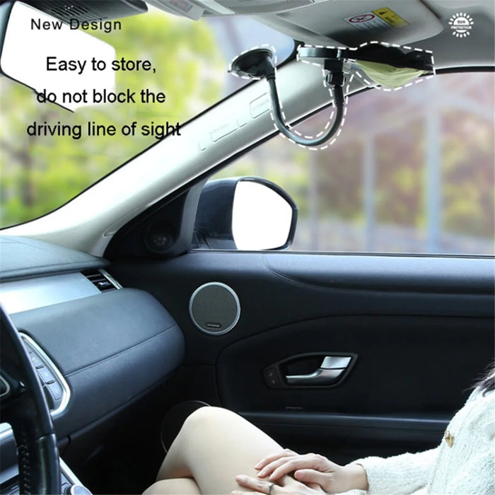 Car Window Sun Shade UV Protection Adjustable Auto Window Shade with Suction Cup - Green - 4