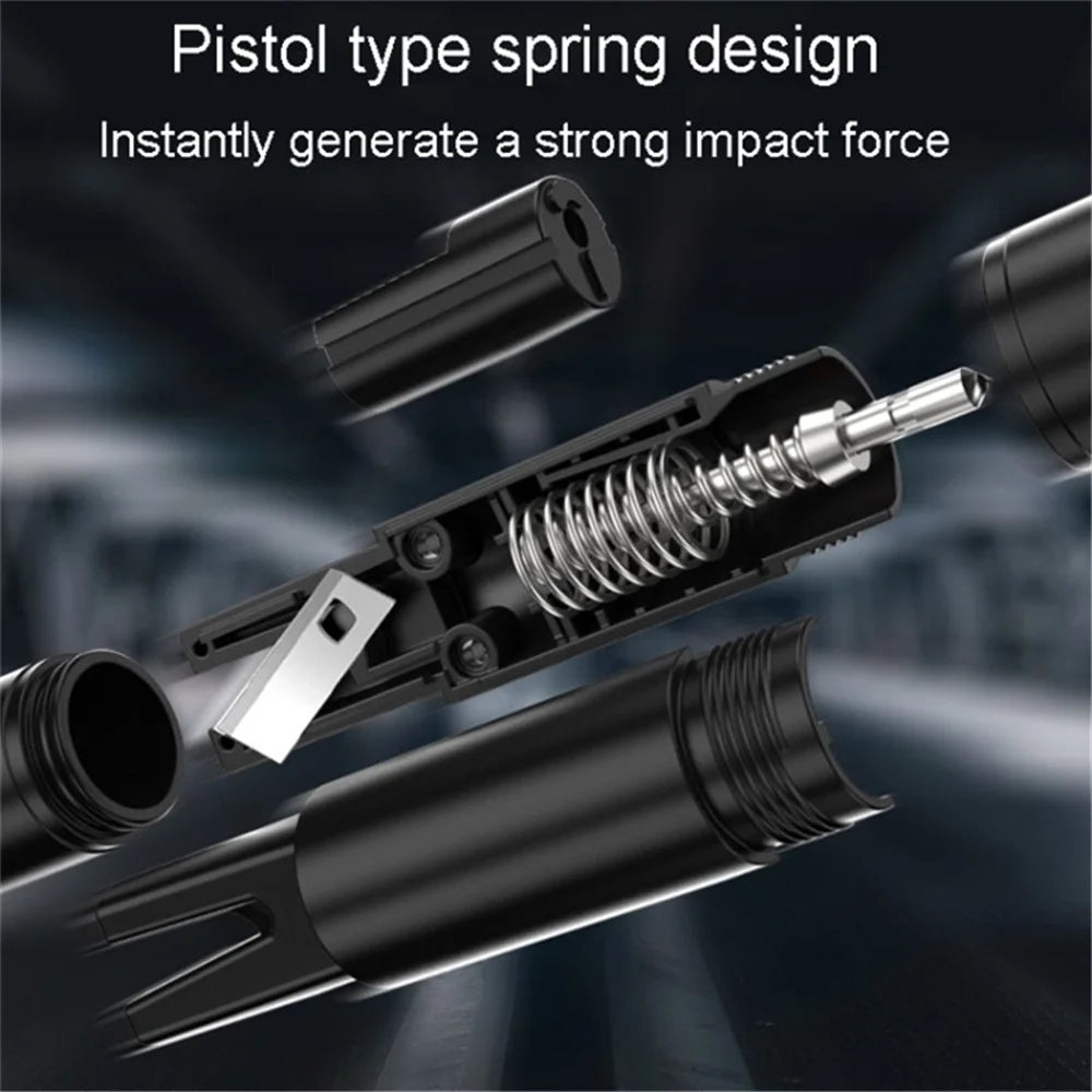 Car Window Breaker Safety Hammer Seat Belt Cutter Life-Saving Emergency Escape Tool - Black - 4