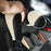 Universal Car Gear Shift Knob Cover Anti-slip PU Leather Protective Cover - Black+Brown - 7