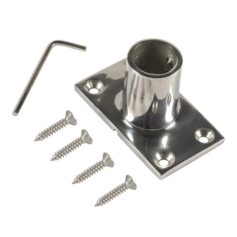 A8767 90-Degree Square Tube Base Stainless Steel 316 Hardware Accessories for Boats, Yachts - 1