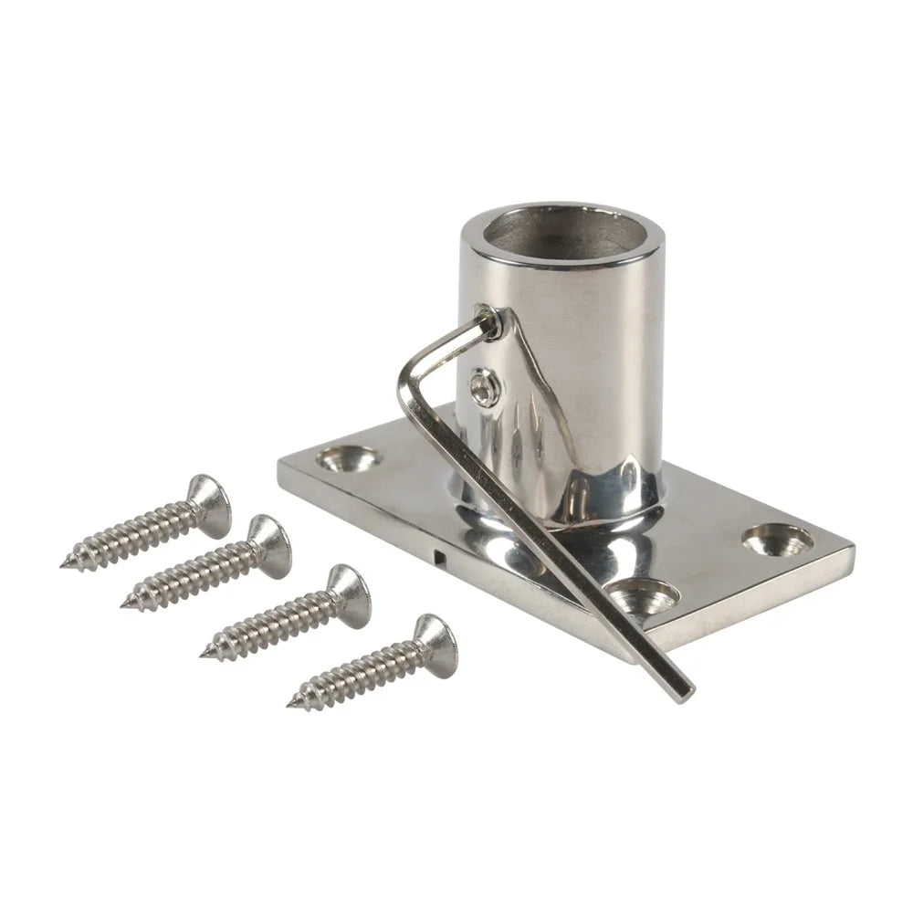 A8767 90-Degree Square Tube Base Stainless Steel 316 Hardware Accessories for Boats, Yachts - 2