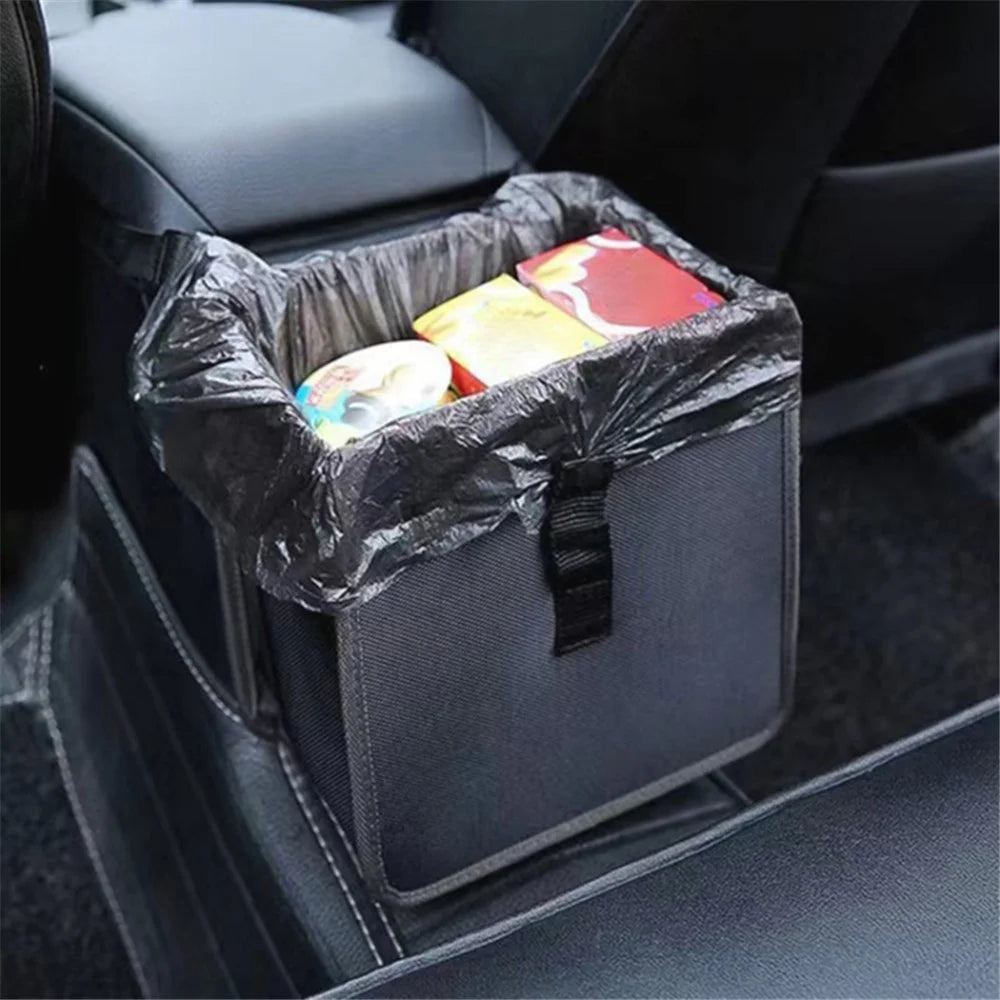 Car Hanging Storage Bag Waterproof Oxford Cloth Car Seat Back Trash Bin, 27*27*14.5cm - 4