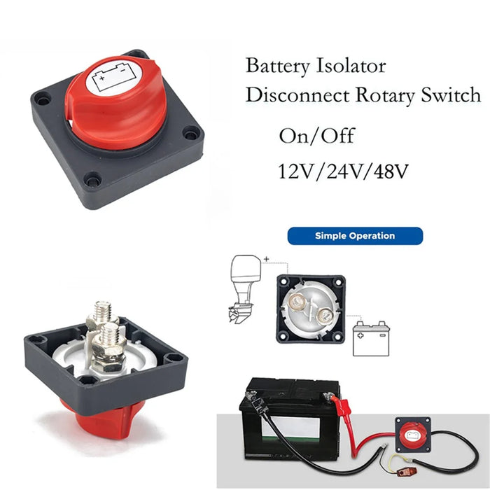 A2949 500A ABS+Copper High Current Power-Off Switch for Cars, RVs, Yachts, ATVs - 2