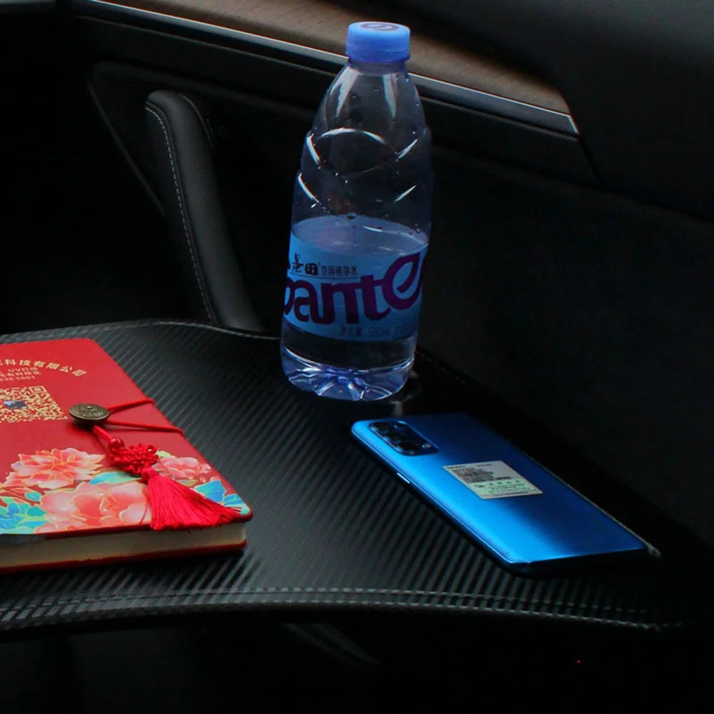 FR-21001 Car Dining Table for Tesla Model 3 / Y - 12mm Folding Mini Tray Table with Cup Slot - 4