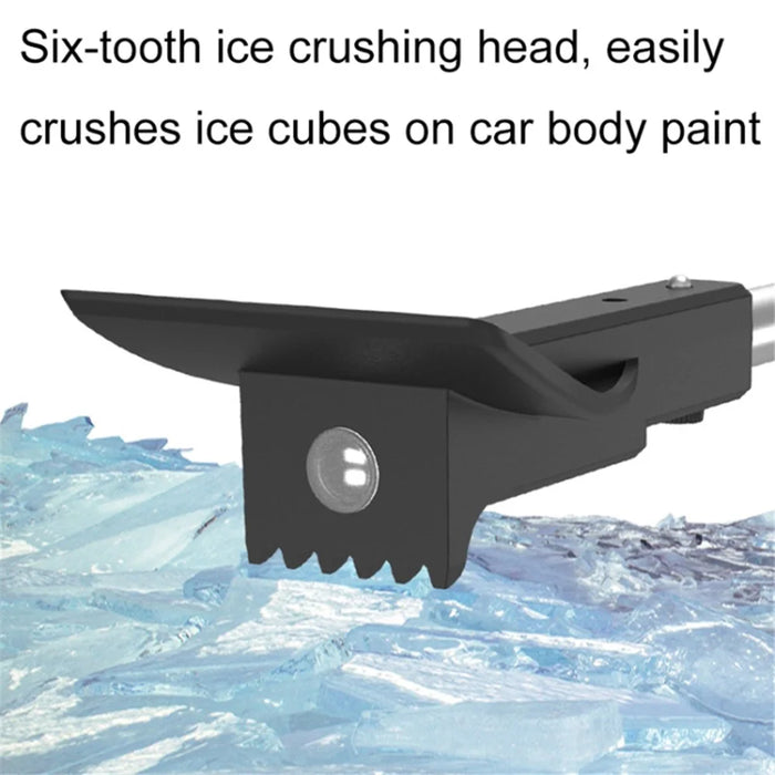 Telescopic Car Snow Shovel Defrost Deicing Brush Cleaning Tool (with Light) - 4
