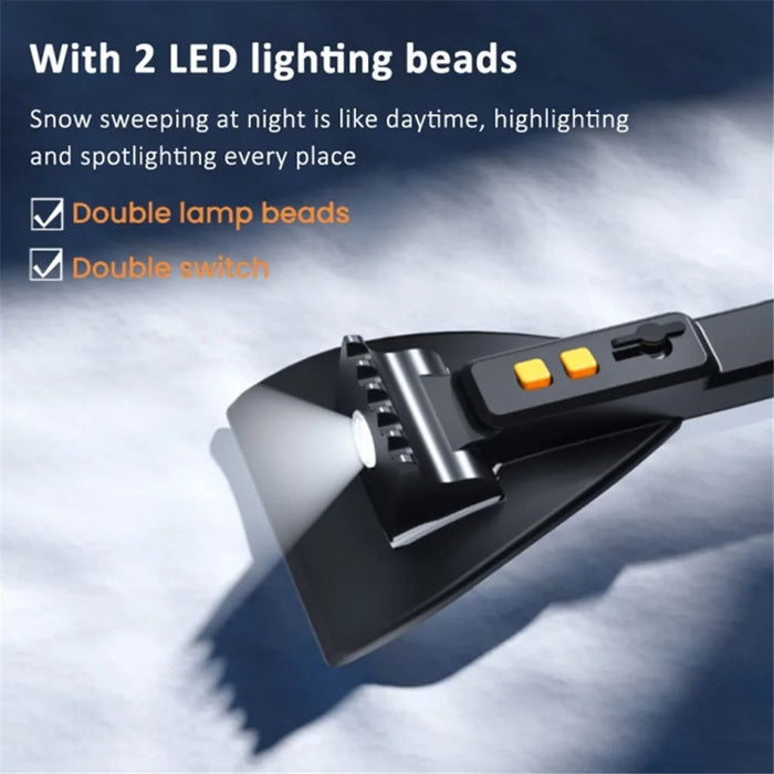 Telescopic Car Snow Shovel Defrost Deicing Brush Cleaning Tool (with Light) - 7