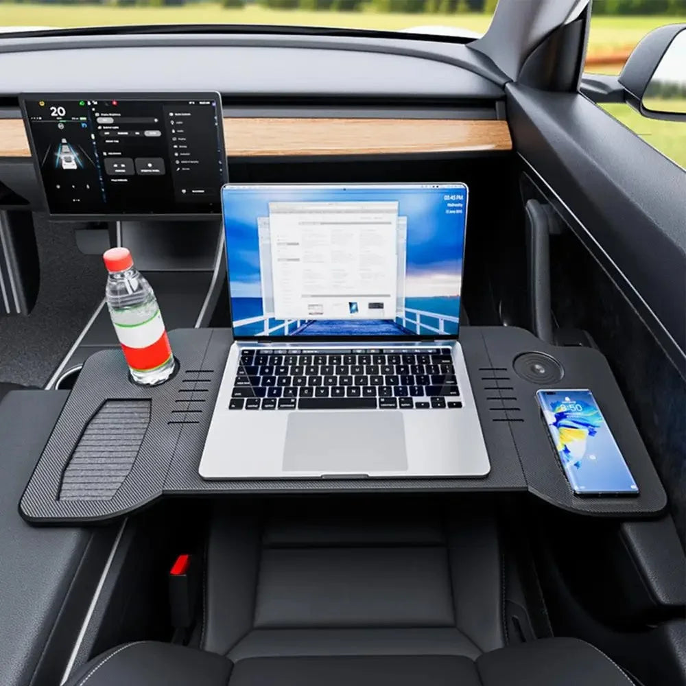 SUITU ST-3605 Foldable Tray for Tesla Model 3 Model Y Table Desk for Laptop Working Food Dine - 2
