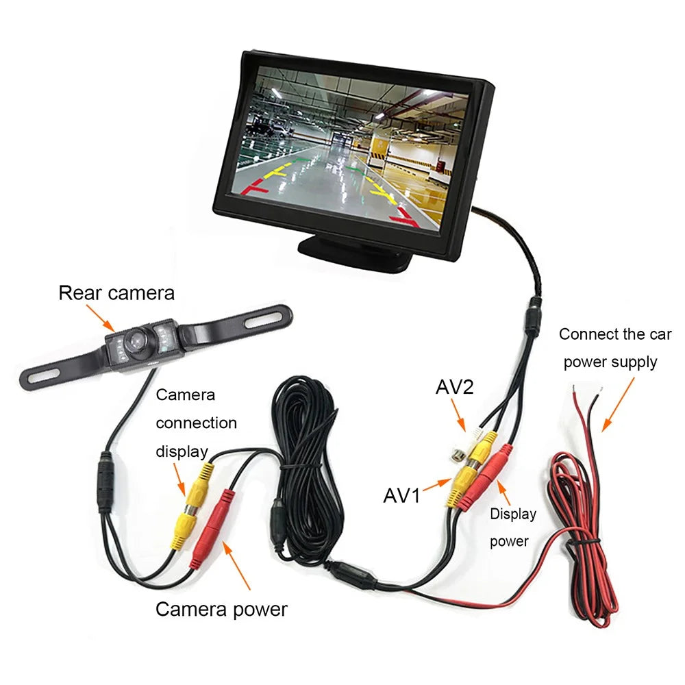 RH-310 4.3-inch Car Backup Monitor with Reverse Camera Car Backup Monitor for Truck Vehicles - 7